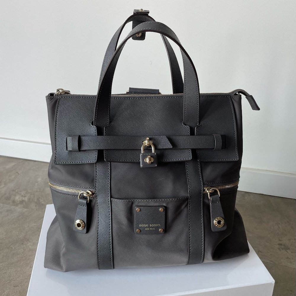 Henri Bendel Jetsetter Backpack - Grey Nylon